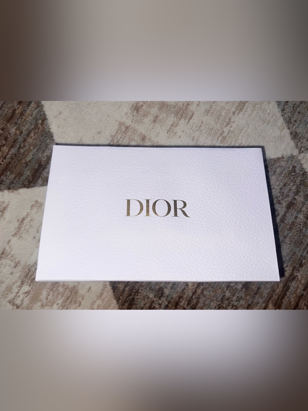 Dior White Box with Gold Logo